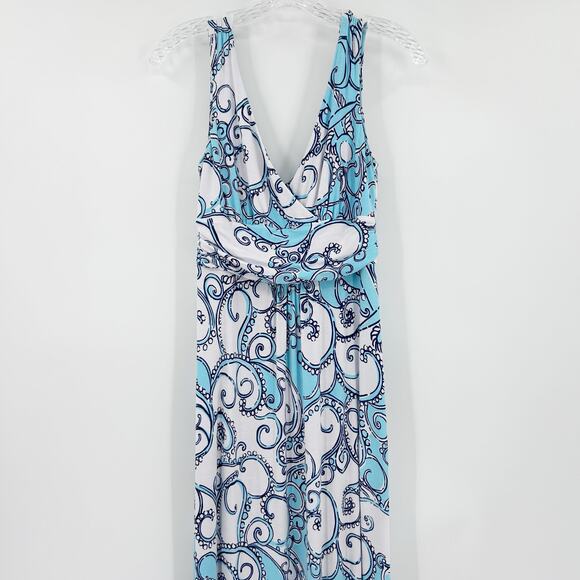 Lilly Pulitzer Sloane Maxi Dress Shape Up or Ship Out Anchor Print Women Size S - Picture 5 of 14